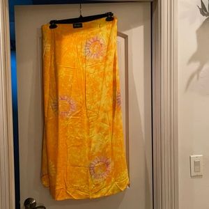 Yellow wrap skirt